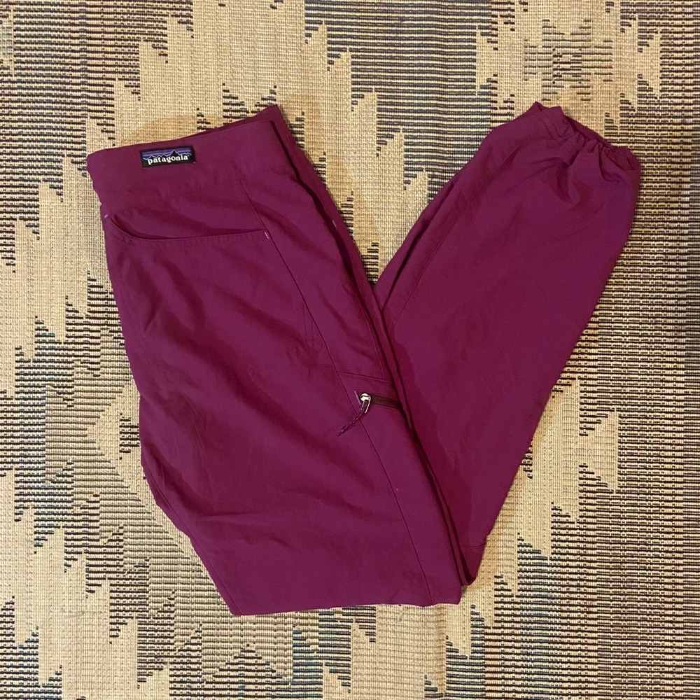 Patagonia Women’s Worn Wear Gorpcore Happy Hiking Plum Track Pants Joggers